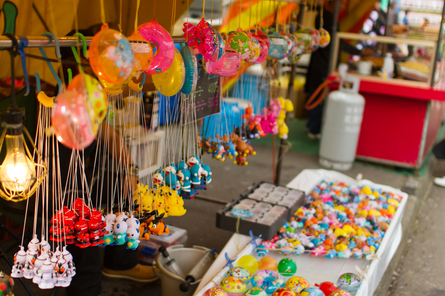 The toy stalls in Japanese festival.